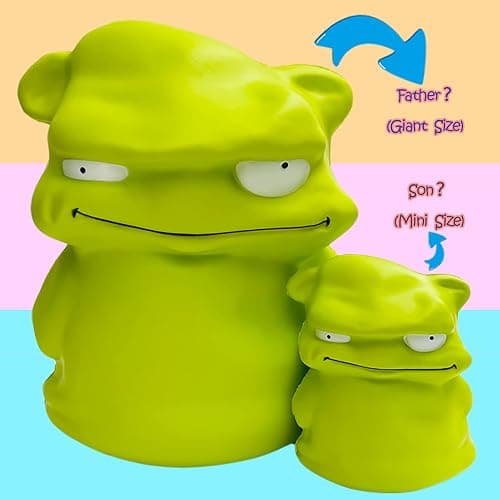 funnysquee 9.8 Inches Gaint Green Monster Slow Rising Squishies,Jumbo Squishys Birthday Gift for Kids, Stress Relief Kawaii Squishie Toys thumbnail 7