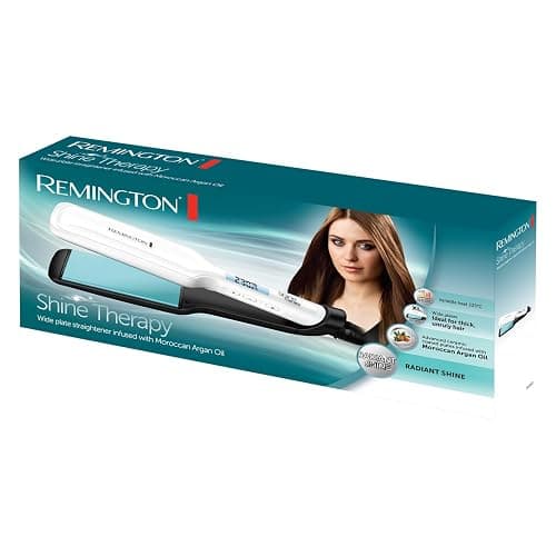 Remington Shine Therapy Wide (45mm) Floating Plate Hair Straightener with Advanced Ceramic coating infused with Moroccan Argan Oil for sleek & smooth glide, 9 settings 150°C–230°C, S8550 thumbnail 8
