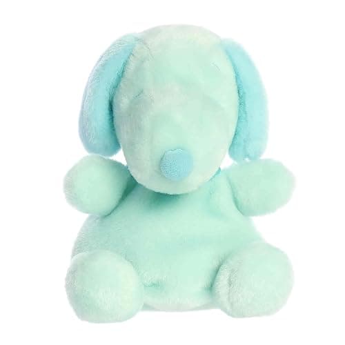 Aurora Adorable Peanuts Snoopy Palm Pals Stuffed Animal - Officially Licensed Toys For All Snoopy Fans - Fun Pastel Colors For The Spring Season - Teal 5 Inches thumbnail 2