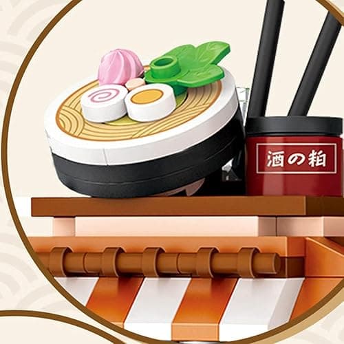 Pasyru Modular House Building Set, Ramen Restaurant Model Set, 412 Pcs Japanese Street View Series Model Building Kit, Construction Toy Sets for Teens and Adults thumbnail 5