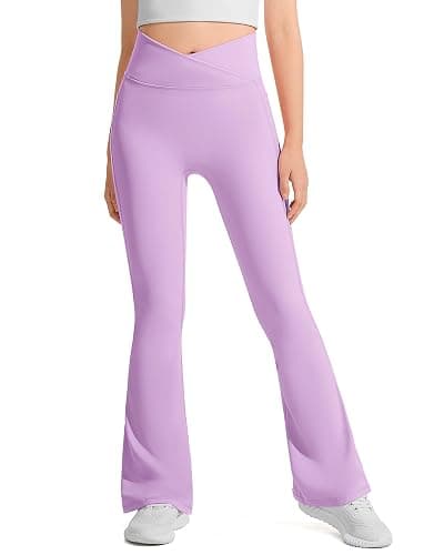 JOCMIC Girls Flare Leggings Kids Bell Bottom High Waisted Dance Yoga Flared Pants thumbnail 2