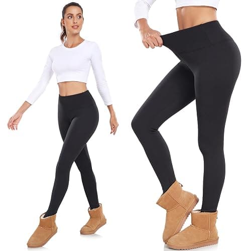 FULLSOFT Thick Fleece Lined Leggings for Women – High Waisted Winter Thermal Warm Yoga Pants Workout Tummy Control Leggings thumbnail 3