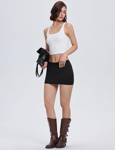 Lomon Y2k Mini Skirts for Women with Shorts Underneath Bodycon Skorts Sexy Club Date Night Outfits Trendy 2026 Streetwear thumbnail 5
