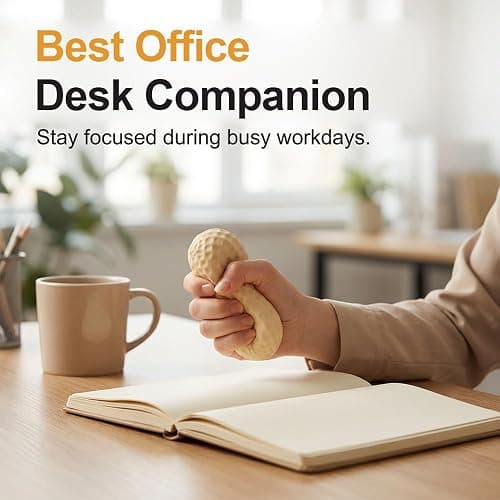 Peanut Shape Stress Relief Ball Soft Squeeze Fidget, TPR Anxiety Relief Hand Grip Decompression Ball for Office Desk Focus Relaxation Portable (1pc) thumbnail 5