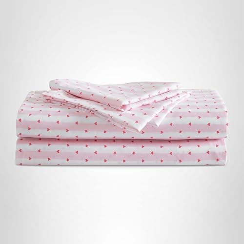 Betsey Johnson - Twin XL Bed Sheets, Soft Bedding with Matching Pillowcase, Fade & Wrinkle Resistant, Lightweight for Year Round Use, Dorm Essentials (Wonderland Stripe Pink) thumbnail 8