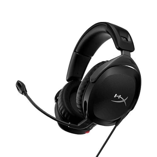 HyperX Cloud Stinger 2 – Wired PC Gaming Headset with Mic Noise Cancelling Over-Ear DTS Headphone:X Spatial Audio 50mm Drivers Swivel-to-mute Premium Leatherette for Windows Desktop, Black (Renewed) - Image 1