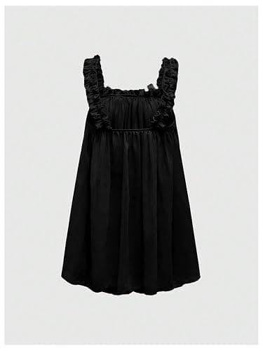 MakeMeChic Women's Mesh Cute Pajama Sets Ruffle Bow See Through Lingerie 2 Piece Vintage Nightgown Sleepwear thumbnail 2
