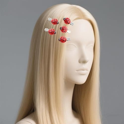 10 Pcs Fun Ladybug Hair Clips Funky Insect Bug Hair Clips for Teen Girls Women Cute Decorative Whimsical Accessories for Back to School Halloween Cosplay Themed Party thumbnail 7