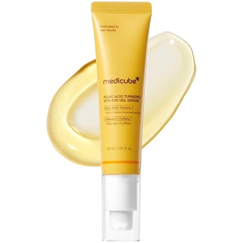 medicube Eye Serum with Kojic Acid Turmeric | All-Day Brightening Eye Gel Serum | Refreshing Eye Care with Vitamin C, Retinol & Caffeine | Hydrating & Cooling Formula | Korean Skincare, 1.01 fl.oz - Image 1
