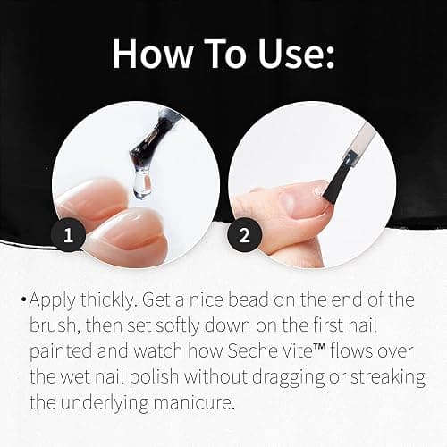 Seche Vite Dry Fast Top Coat – Quick Dry Clear Nail Polish Top Coat for High Gloss Shine, Long-Lasting Manicure, Made in the USA, 0.5 fl oz thumbnail 5