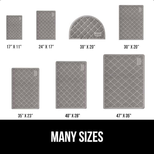 GORILLA GRIP Cat Litter Box Mat, 35x23, Water Resistant, US Designed Kitty Litter Trapping Mats, Easy to Clean, Scatter Control, Less Mess and Clean Floors, Kitten Supplies for Indoor Cats, Gray thumbnail 6