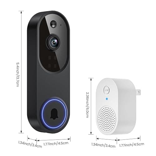 Orbitell 1080p Wireless Wi-Fi Video Doorbell Camera with Two Way Audio, Night Vision, Cloud Storage, Smart AI Motion Detection, Support 2.4GHz Wi-Fi only thumbnail 8