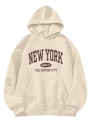 Hilinker Womens Graphic Hoodies Drawstring Long Sleeve Sweatshirt with Pocket Pullover - Image 1