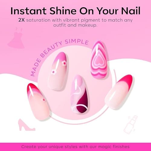 modelones Pink Gel Nail Polish Set 6 Colors, Thanksgiving Hot Pink Tones Neon Pink White Gel Polish Magenta Light Soft to Dark 2025 All Seasons LED Nail Art for Nail Lovers Gift Salon DIY Starter Kit thumbnail 5