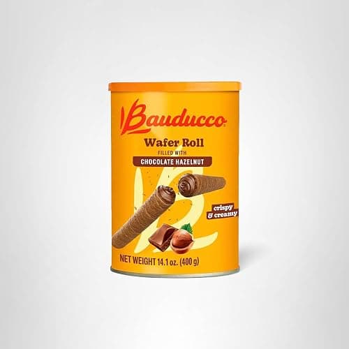 Bauducco Wafer Rolls, Crispy Chocolate Wafer Rolls Filled with Creamy Hazelnut, 14.1 oz (Pack of 1) thumbnail 7
