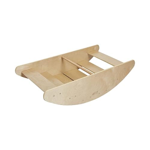 ECR4Kids Rocking Boat and Steps, Play Center, Natural - Image 1