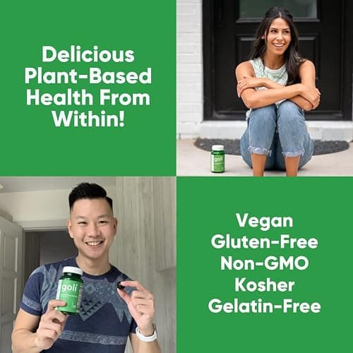Goli SuperGreen Vitamin Gummy - 60 Count - Essential Vitamins and Minerals - Plant-Based, Vegan, Gluten-Free & Gelatin Free - Health from Within, Pack of 1 thumbnail 5