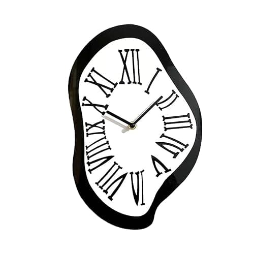 IEUDNS Melting Clock Silent Sweep Wall Clock Nordic Abstract Fashion Distorted Clock Interior Wall Clock for Gift Shop Living Room, L thumbnail 6