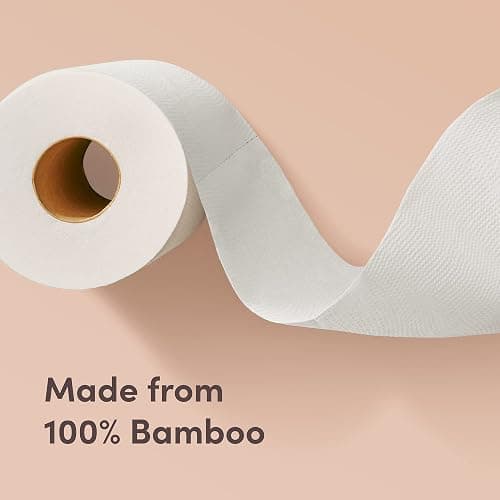 Amazon Aware Bamboo 3-Ply Toilet Paper, Unscented, 24 Rolls, FSC Certified, 350 Sheets, 8400 Count, Pack of 24, Plastic-Free thumbnail 2