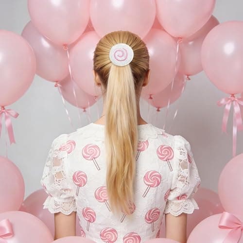 2Pcs Fish Cake Hair Clips, Cute Fuzzy Hair Clips for Women Cutecore Accessories, Kawaii Lolita Accessories Stylish Headpieces for Cosplay Halloween New Year Party thumbnail 4