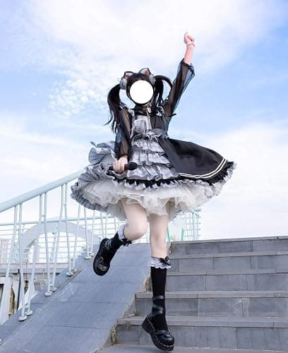 ZZEQYG Womens Girls Kawaii Lolita Gothic Dress Anime Broken Doll Costume Lockable Dress thumbnail 3