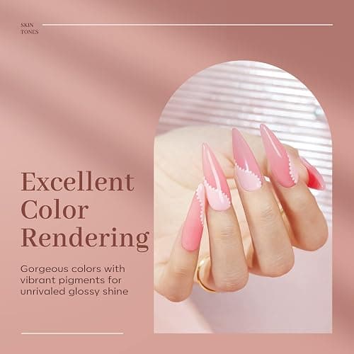 modelones Poly Nail Gel Set, 6 Colors Nude Pink Brown Daily Collection Poly Extension Gel Set Builder Manicure DIY Design Nail Art Home Salon Beauty Gift thumbnail 4