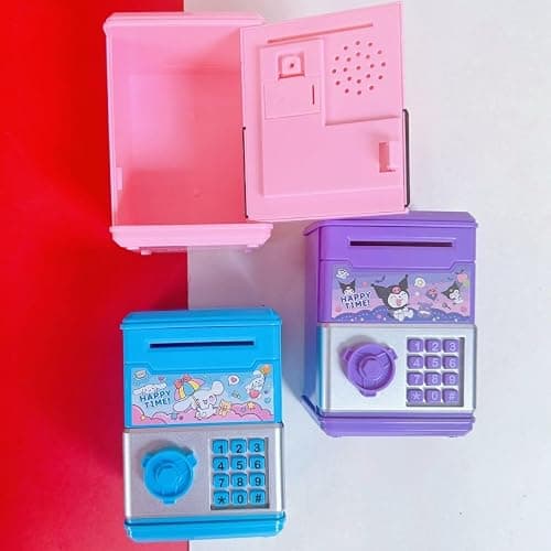 Kawaii Mini Piggy Bank for Boys Girls, Kids Money Saving Box Money Safe,Suitable, Birthday Gifts (kurom) thumbnail 4