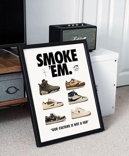 CREAARO Hypebeast Sneaker Poster Unframed - Room Decor Shoes for Boys Guys Men - AJ - Wall Art Décor Aesthetic Cool Shoes Painting 12x16 inch thumbnail 6