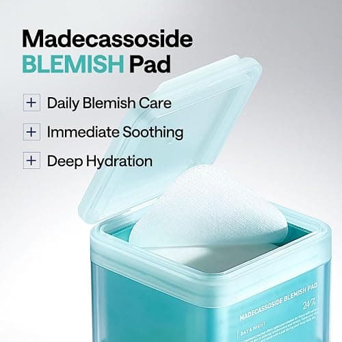 MEDIHEAL Madecassoside Blemish Pad - Square Cotton Facial Toner Pads with Centella Asiatica & Madecassoside – Anti Blemish to Improve Uneven Skin Tone - Vegan Face Gauze Pads, 100 thumbnail 3