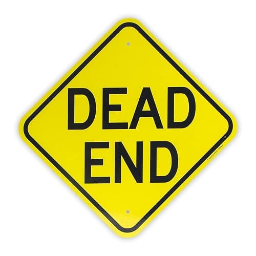 Dead End Sign,- 12"x 12" - .040 Aluminum Reflective Sign Rust Free Aluminum-UV Protected and Weatherproof - Image 1