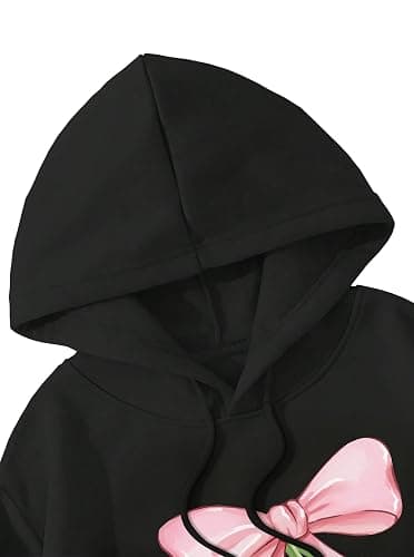 Remidoo Women Graphic Hoodies Cropped Hoodie Pullover Long Sleeve Sweatshirt thumbnail 4