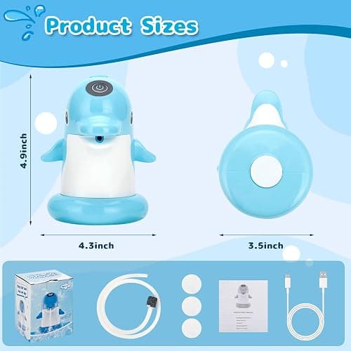 Dolphin Water Table Pump Toy for Kids - Battery Powered, 3-Hour Non-Stop Play - Summer Water Fountain Play Table with Dolphin Design (Blue) thumbnail 3
