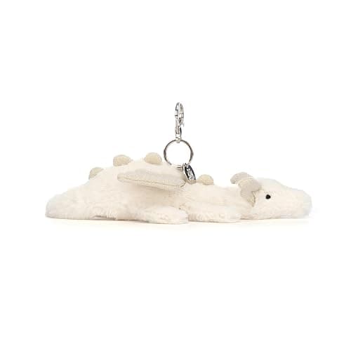 Jellycat Snow Dragon Plush Bag Charm, 4.5 Inches | Mythical Plush Keychain | Great Gift Idea thumbnail 4