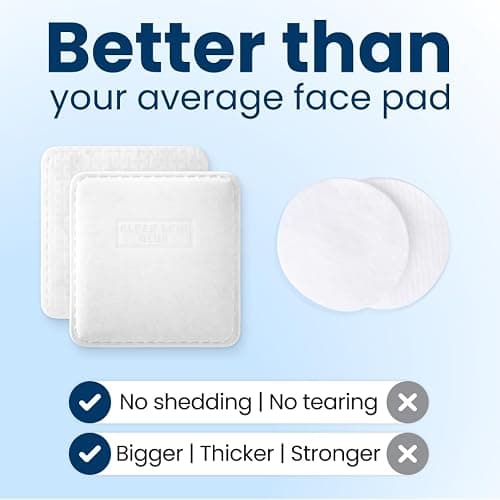 Clean Skin Club Clean² Pads 2.0 [New & Improved Edges] Guaranteed Not to Shed & Tear Face Pads, Unique Triple Layers, Textured & Ultra Soft Side, Organic Disposable Cotton, Pair with Makeup Remover thumbnail 3