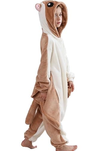 DarkCom Kids Animal Onesie,Women and Mens Cosplay Flying Squirrel Onesie Halloween Costume Christmas Pajamas Sleepwear thumbnail 3