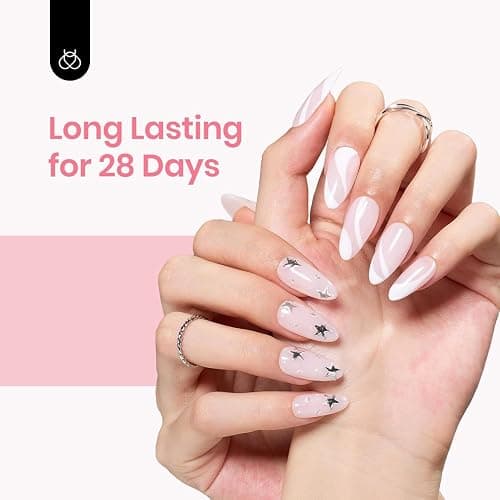 Beetles Milky Pink Gel Nail Polish, 15ml Nude Pink Jelly Neutral Gel Polish | Translucent Sheer Base Color Nail Concealer Soak Off UV LED Nail Lamp French Nail Art Gift for Women thumbnail 7