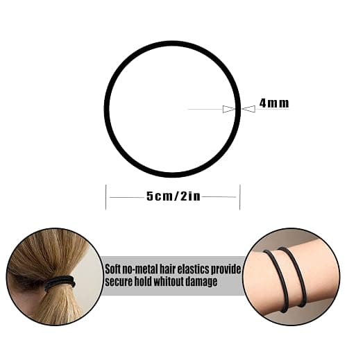 120 Pcs Neutral Colors Elastic Hair Tie, 4MM Ponytail Holders for Medium to Thick Hair No Damage Hair Accessories for Men, Women, Boys, and Girls for Long Braids thumbnail 2