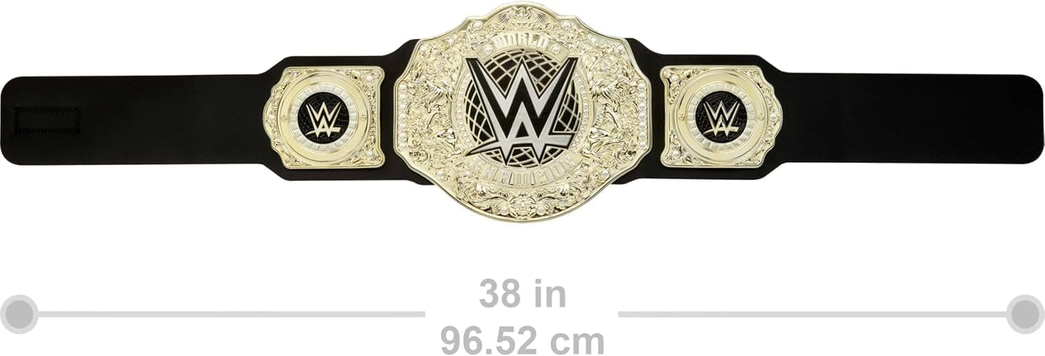 Mattel WWE Championship Title, World Heavyweight Championship Role-Play & Costume Piece, Leather-Like Belt 3+ Feet with One-Time Adjustment​ thumbnail 4