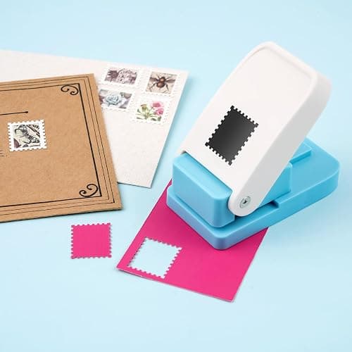 OTCRAFT Rechteckiger Briefmarkenstanzer, 2,54 x 2,03 cm, Hebelwirkung, Bastelstanzer für Papierbasteln, Scrapbooking, handgefertigter Papierstanzer zum Basteln, Scrapbooking, Kartenherstellung thumbnail 9