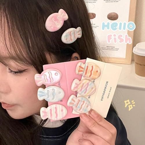 6 Pcs Small Fish Hair Clip, Colorful Fish Design, Cute & Fun Mini Hair Accessories for Women Girls (Color clip) thumbnail 4