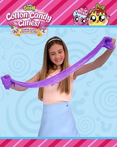 Oosh Slime Cotton Candy Cuties Series 2 by ZURU (Purple) Scented, Squishy, Fluffy, Soft, Stretchy, Stress Relief, Party Favors, Non-Stick with Collectible Cutie Slow Rise Toy thumbnail 5