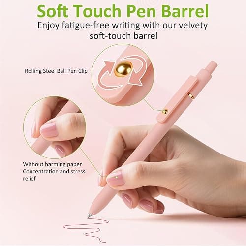 FIOVER Colored Pens, 6 Pack Colorful Gel Pens, Medium Point 0.7mm, Smooth Writing Pens Multicolor for Journaling, Drawing, Doodling, and Note Taking thumbnail 4