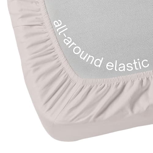 Venice Home 100% Cotton Fitted Sheet Only - Deep Pocket up to 16inch - All-Around Elastic - T-Shirt Fabric Jersey Knit - Extra Soft - Easy Fit - All Season - Comfy (Beige, Full) thumbnail 5
