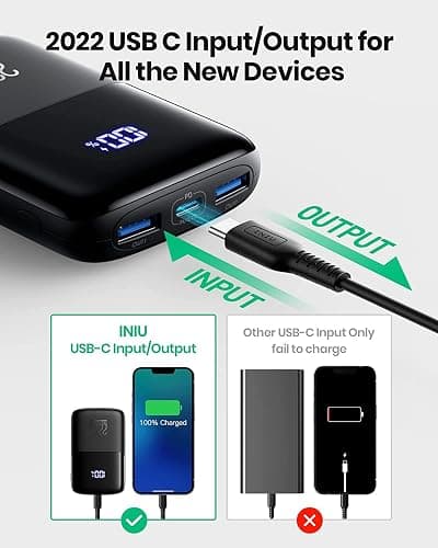 INIU Portable Charger, Smallest 22.5W 10000mAh Power Bank, USB C in/Output Fast Charging 3-Output Mini Battery Pack Charger with Phone Holder for iPhone 17 16 15 14 Air Samsung S23 Google iPad Tablet thumbnail 4
