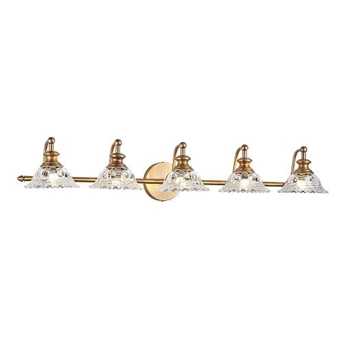 XIEDUN 37.4" Bathroom Light Fixtures 5 Lights Vanity Lighting Fixtures (Exclude G9 Bulb) Vanity Lights for Bathroom - Image 1
