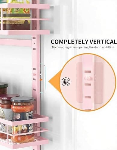 Moforoco Pink 9-Tier Over The Door Pantry Organizer, Pantry Organization and Storage, Black Hanging Basket Wall Spice Rack Seasoning Shelves thumbnail 6
