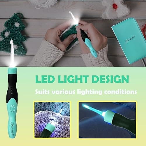 Yarniss Lighted Crochet Hooks Set 2.5mm~14.0mm, 17 Sizes Light Up Crochet Hooks with Case thumbnail 7