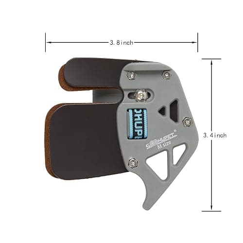 S F Archery Finger Tab，Leather Finger Guard ，Shooting Tabs Finger Saver Protect Guard Glove ，Adjustable Accessories for Recurve Bow with Right Handed thumbnail 5
