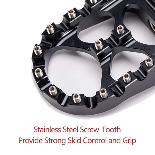 Hopider CNC Wide Foot Pegs 360° Roating MX Chopper Bobber Style for harley Dyna Sportster Fatboy Iron 883,Black thumbnail 4