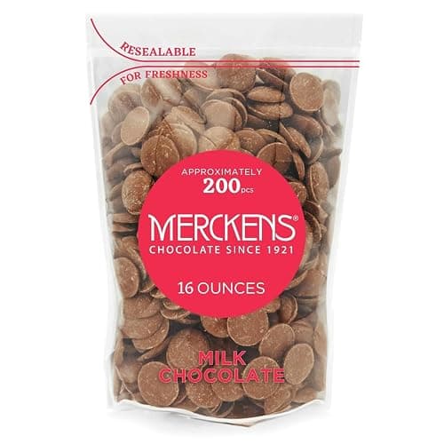 KIDU Merckens Chocolate Melting Wafers 16 Ounces Bulk Perfect For Dipping, Deserts, Baking And More - 1 Pound (Milk New) - Milk New - Image 1